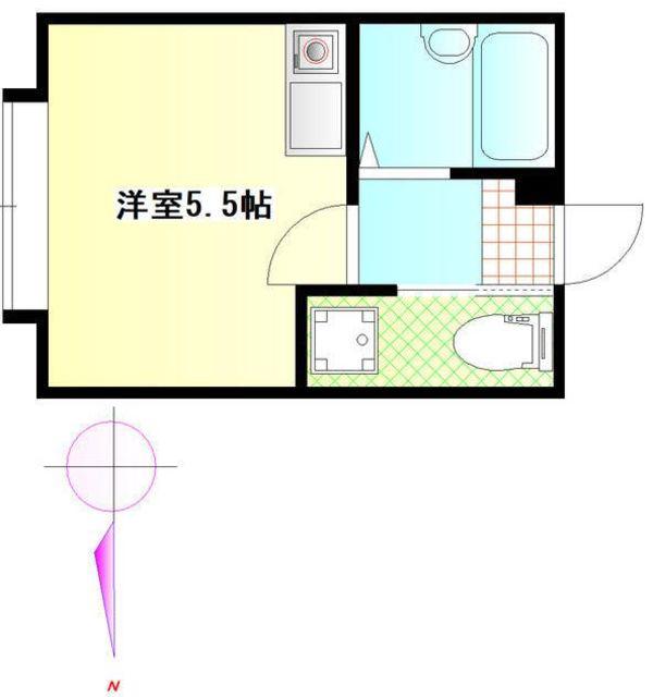 カースク大岡山(ワンルーム/1階)の間取り写真