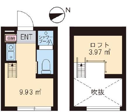 MARUI TOCLUS 西荻窪(ワンルーム/1階)の間取り写真
