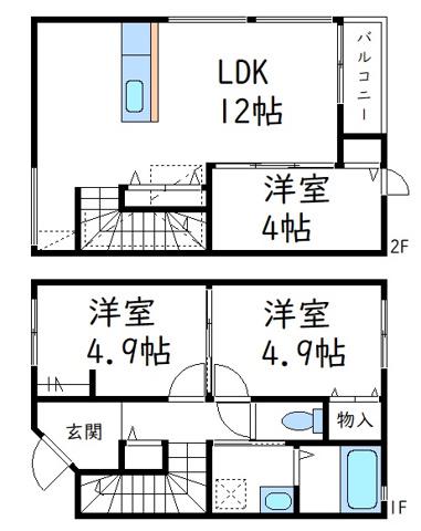 ル・ソレイユ(3LDK/1階)の間取り写真