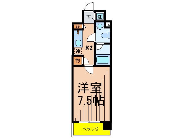 LASANTE木場公園(1K/6階)の間取り写真