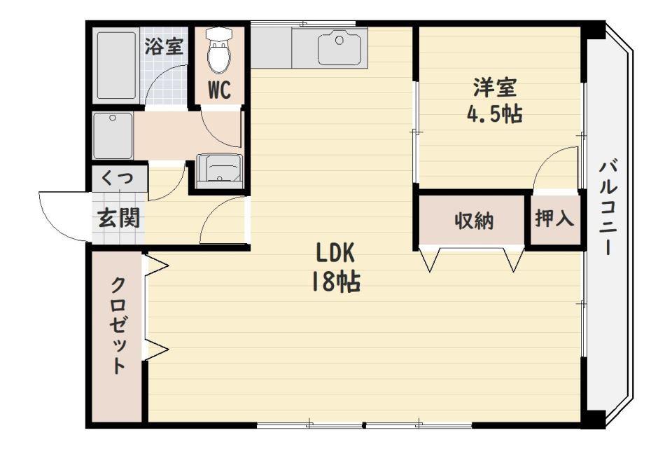 第2パースビル(1LDK/6階)の間取り写真