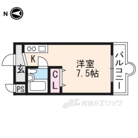 長岡プラザ(ワンルーム/3階)の間取り写真