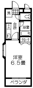 ブルースター上本町(1K/5階)の間取り写真
