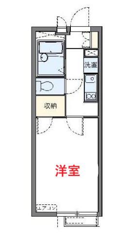 レオパレスT&T(1K/1階)の間取り写真