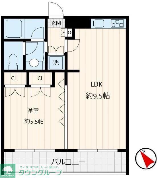 セシーズイシイ13(1LDK/4階)の間取り写真