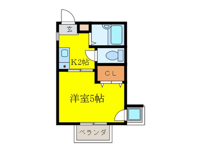 パークヴィラ小西(1K/3階)の間取り写真