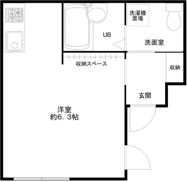 ピエトラI(ワンルーム/1階)の間取り写真