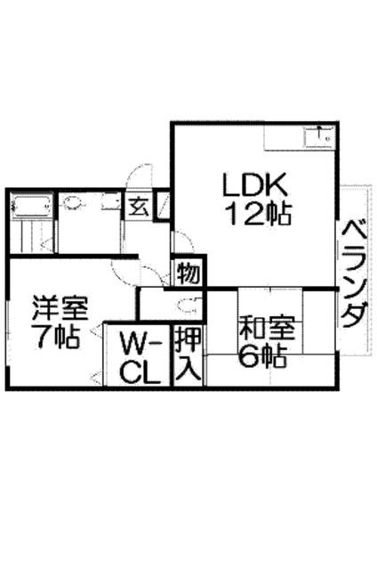 グランシャリオ(2LDK/3階)の間取り写真