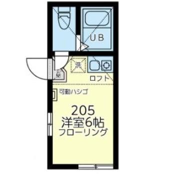 ユナイト和田町ピートダイ(ワンルーム/1階)の間取り写真