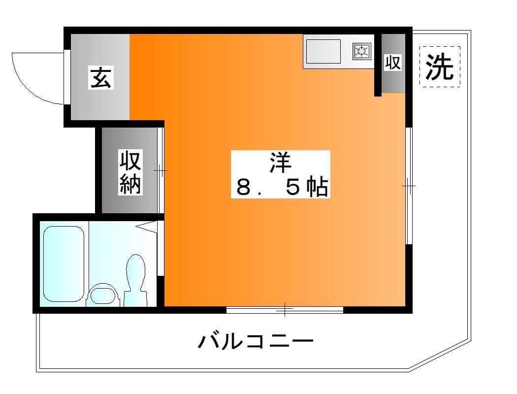 アーバン関沢(ワンルーム/4階)の間取り写真