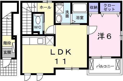 エテルナメンテT&E(1LDK/2階)の間取り写真