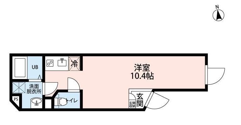 BIBLIO IIDABASHI(1K/3階)の間取り写真
