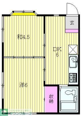 センチュリープレイス(2DK/1階)の間取り写真