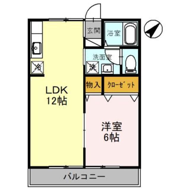 アーバンライフ II/III(1LDK/1階)の間取り写真