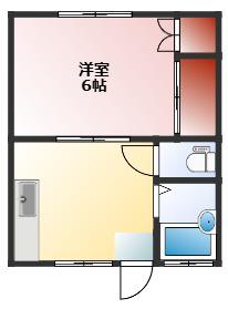 メゾンフセキ(1DK/1階)の間取り写真