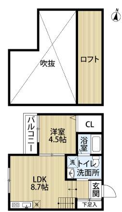 ノブレス オブリージュ(1LDK/1階)の間取り写真