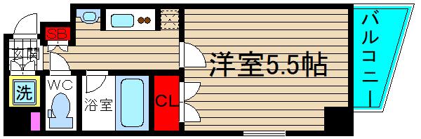 フェリカ(1K/10階)の間取り写真