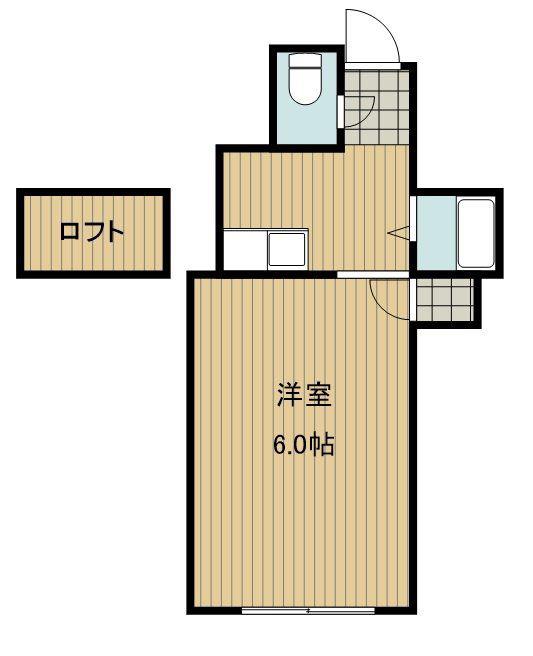 リーベンス向山(1K/1階)の間取り写真