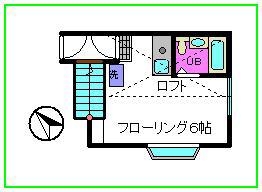 ライオンズハイツ(ワンルーム/2階)の間取り写真