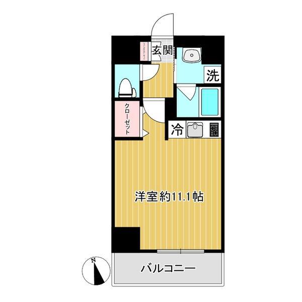 SHOKEN RESIDENCE名古屋今池(1K/3階)の間取り写真