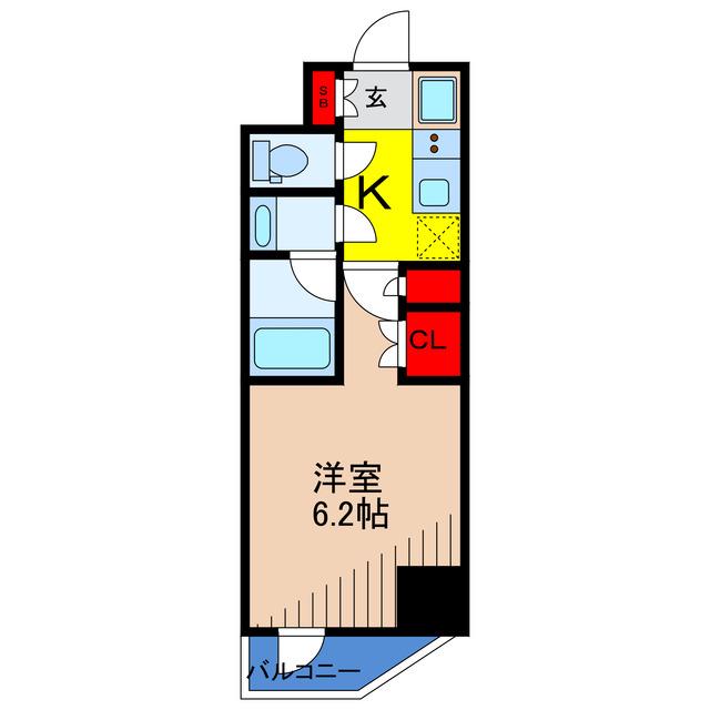 DIPS亀有駅前(1K/3階)の間取り写真