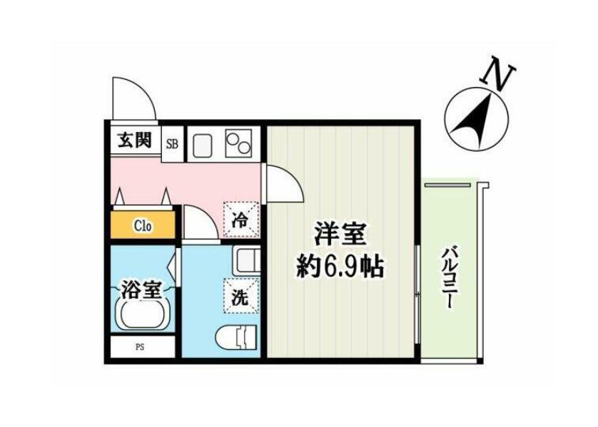 キャメルふじみ野東(1K/3階)の間取り写真