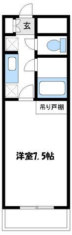 スクエアKII(1K/4階)の間取り写真