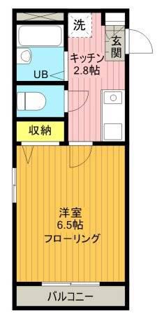 メゾンリブエール(1K/3階)の間取り写真