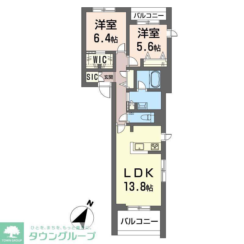 ケーズコート下目黒(2LDK/3階)の間取り写真