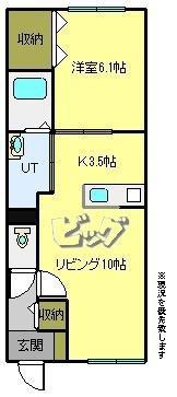 MODE-T(1LDK/2階)の間取り写真