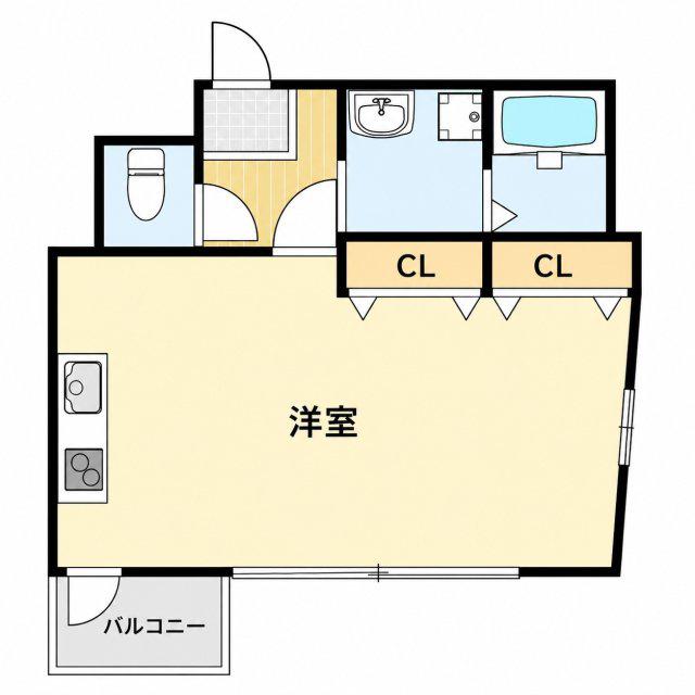 神戸トアロードビル(ワンルーム/5階)の間取り写真