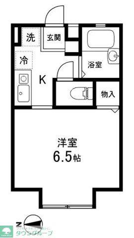 メゾンかんとうA(1K/2階)の間取り写真