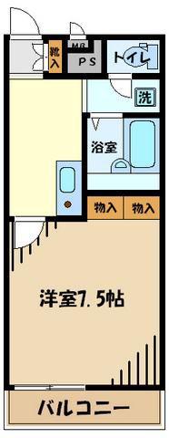 レオネクストコスモス(1K/1階)の間取り写真