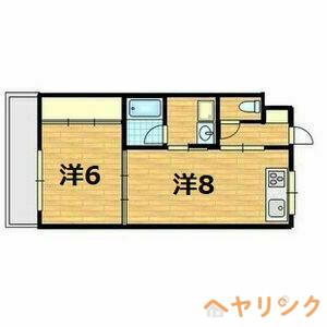 第39オーシャンハイツ(1LDK/7階)の間取り写真