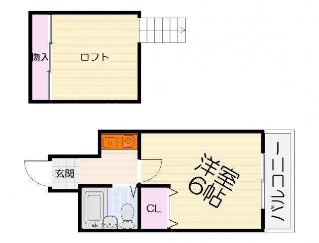 ロイヤル和泉PARTII(1K/3階)の間取り写真