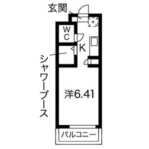 N.S.ZEAL東別院中駒ビル(ワンルーム/8階)の間取り写真