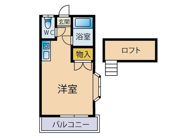 BCASA読売ランド前RE-BORN(ワンルーム/1階)の間取り写真
