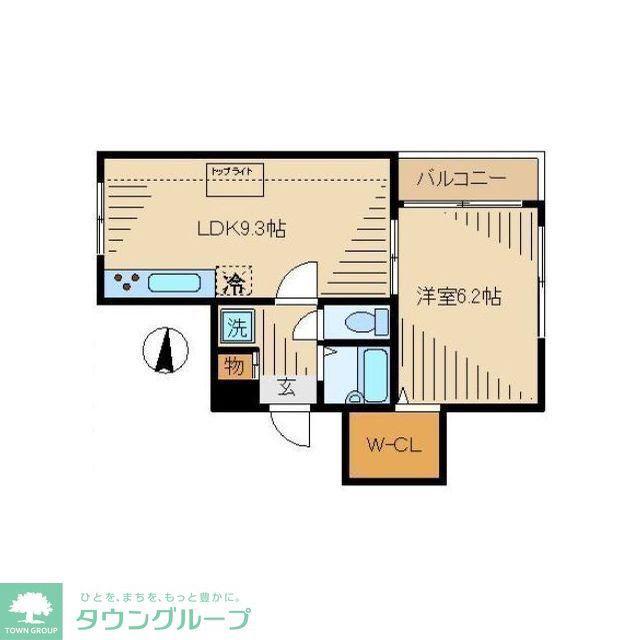 サンハイツK(1LDK/3階)の間取り写真