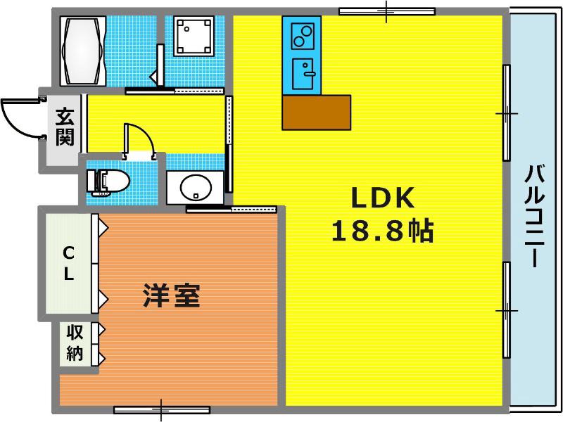NTB-III(1LDK/6階)の間取り写真