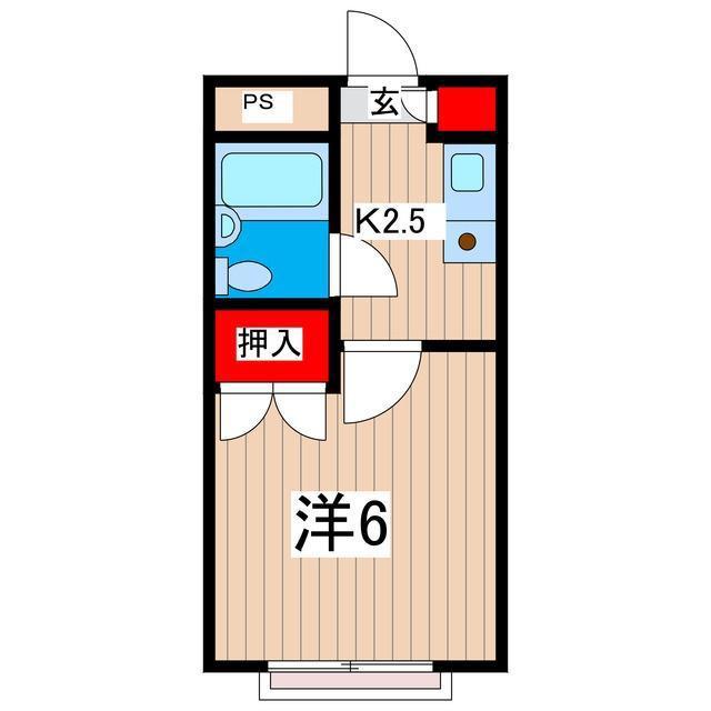 レナジア日立B棟(1K/3階)の間取り写真