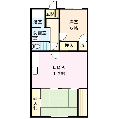 第2コーポ吉田(2LDK/2階)の間取り写真