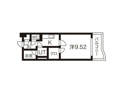 SCHON BURG 2005(1K/2階)の間取り写真