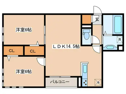 CASA FLORESTA(2LDK/1階)の間取り写真