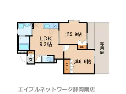 コロネット(2LDK/1階)の間取り写真