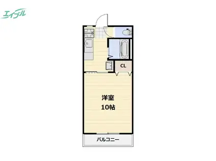 アジュール下中野(1K/7階)の間取り写真