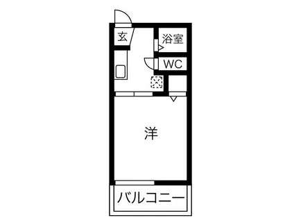 タウニー観音(1K/1階)の間取り写真