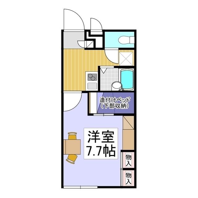 レオパレスサンクレスト(1K/2階)の間取り写真