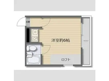 メゾン住吉大社(1K/1階)の間取り写真