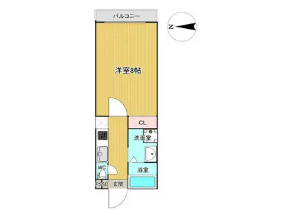 ブリリアコート龍谷大前(1K/3階)の間取り写真