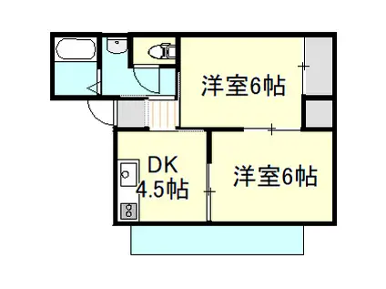 エトワール(2DK/1階)の間取り写真